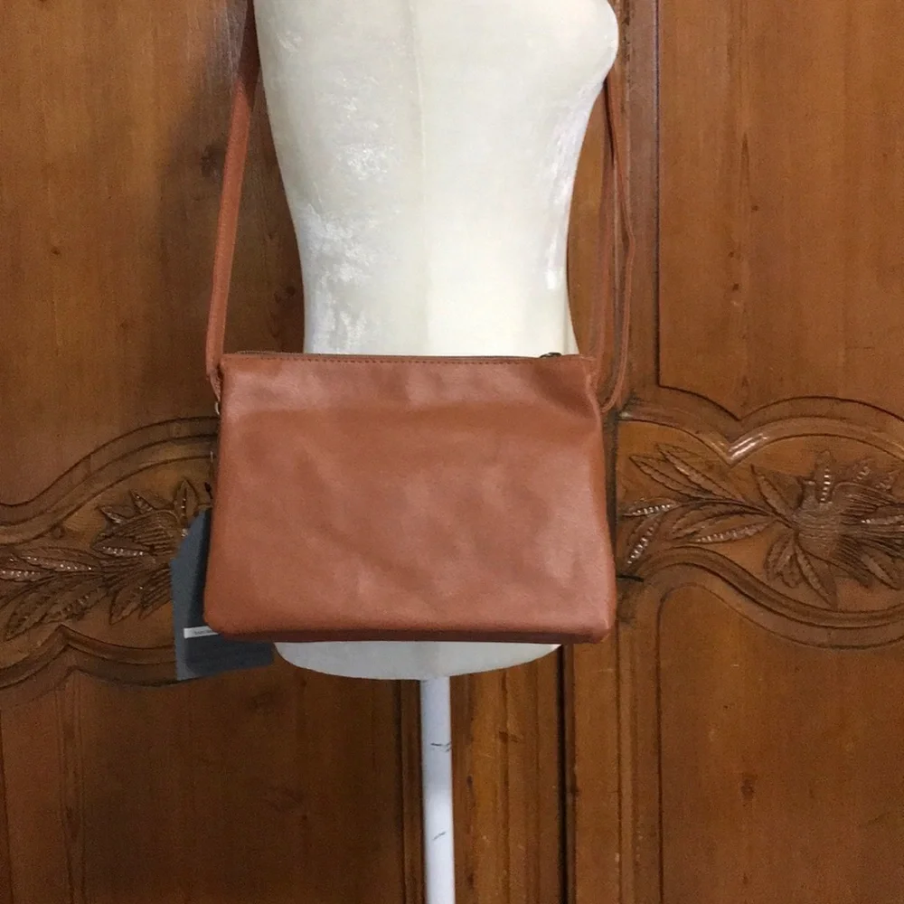 Leather (faux) Crossbody with Furry Face Detail